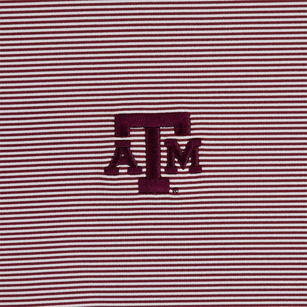 Texas A&M Horn Legend Micro Stripe Polo - Maroon