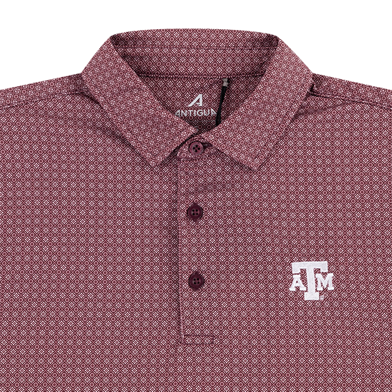 Texas A&M Antigua Mosaic Polo - Maroon