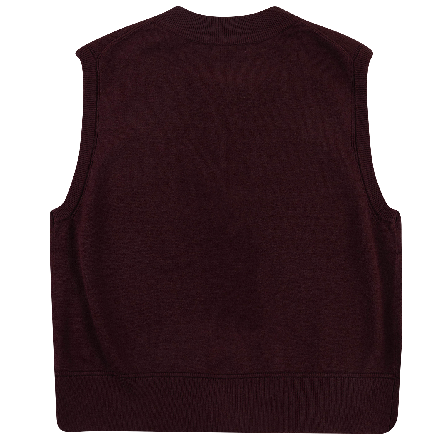 Staccato Oversized Button Down Sweater Vest - Maroon