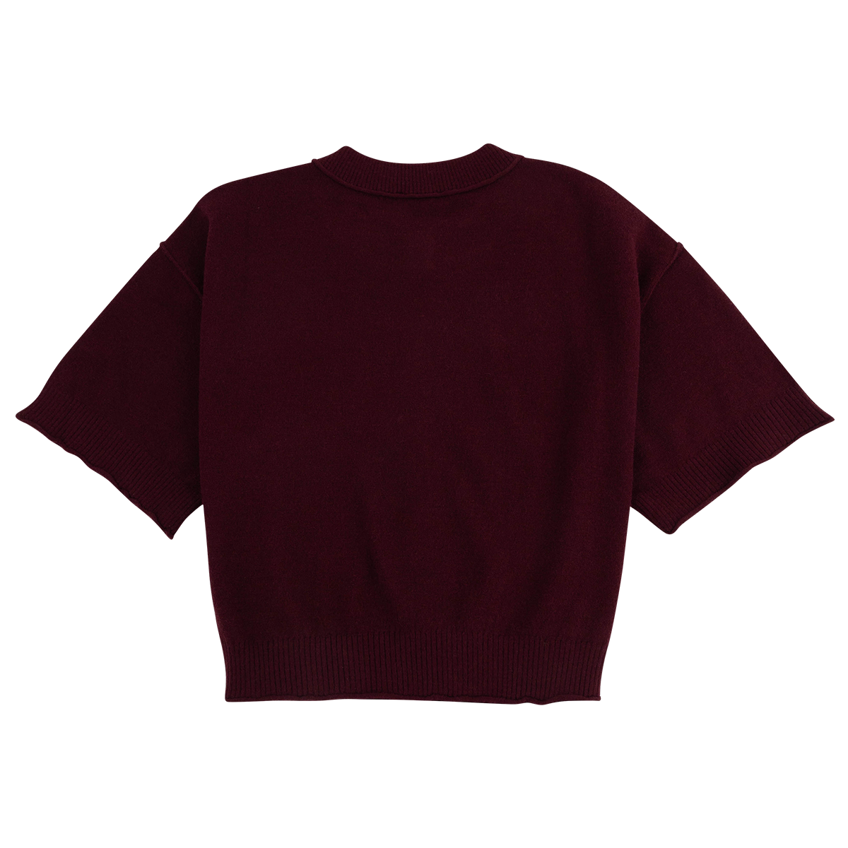 ENTRO Knit Button Down Top - Maroon