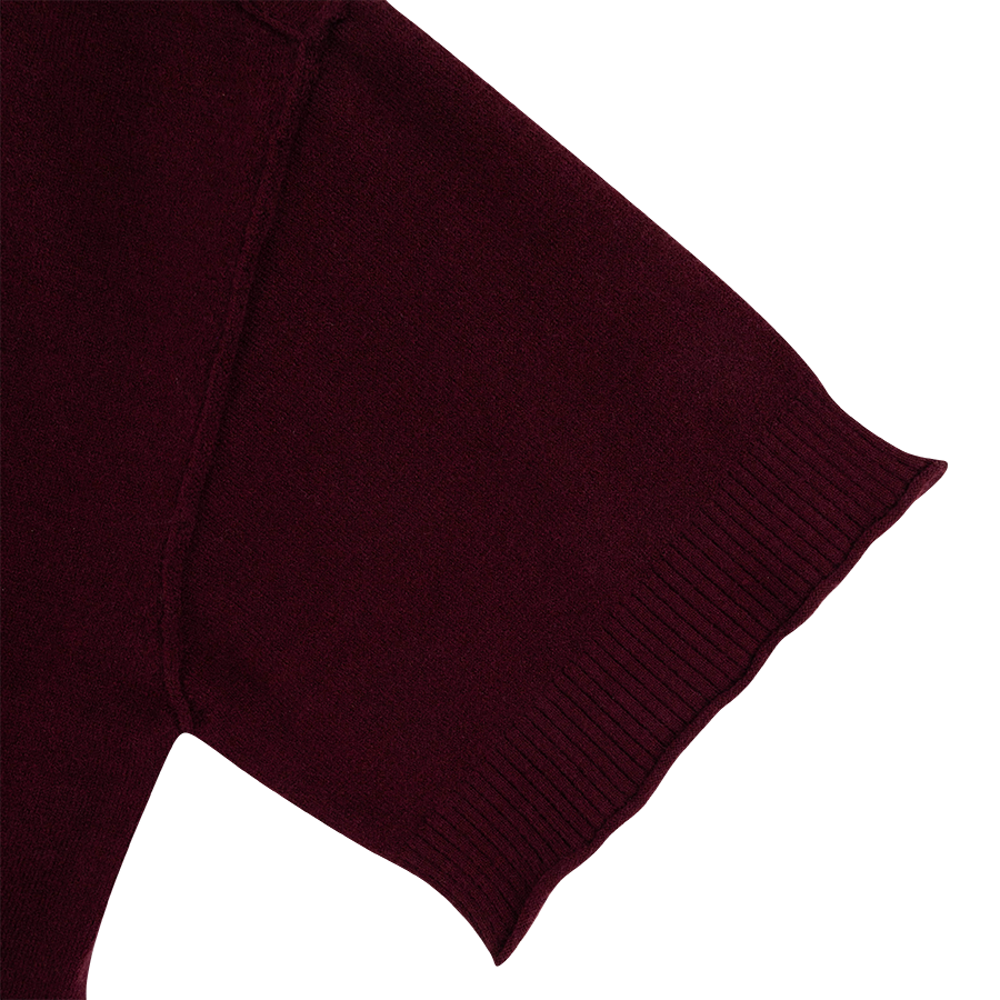 ENTRO Knit Button Down Top - Maroon