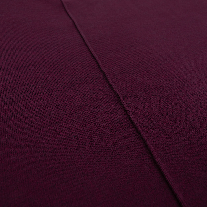 ENTRO Round Neck Short Sleeve Knit Top - Maroon