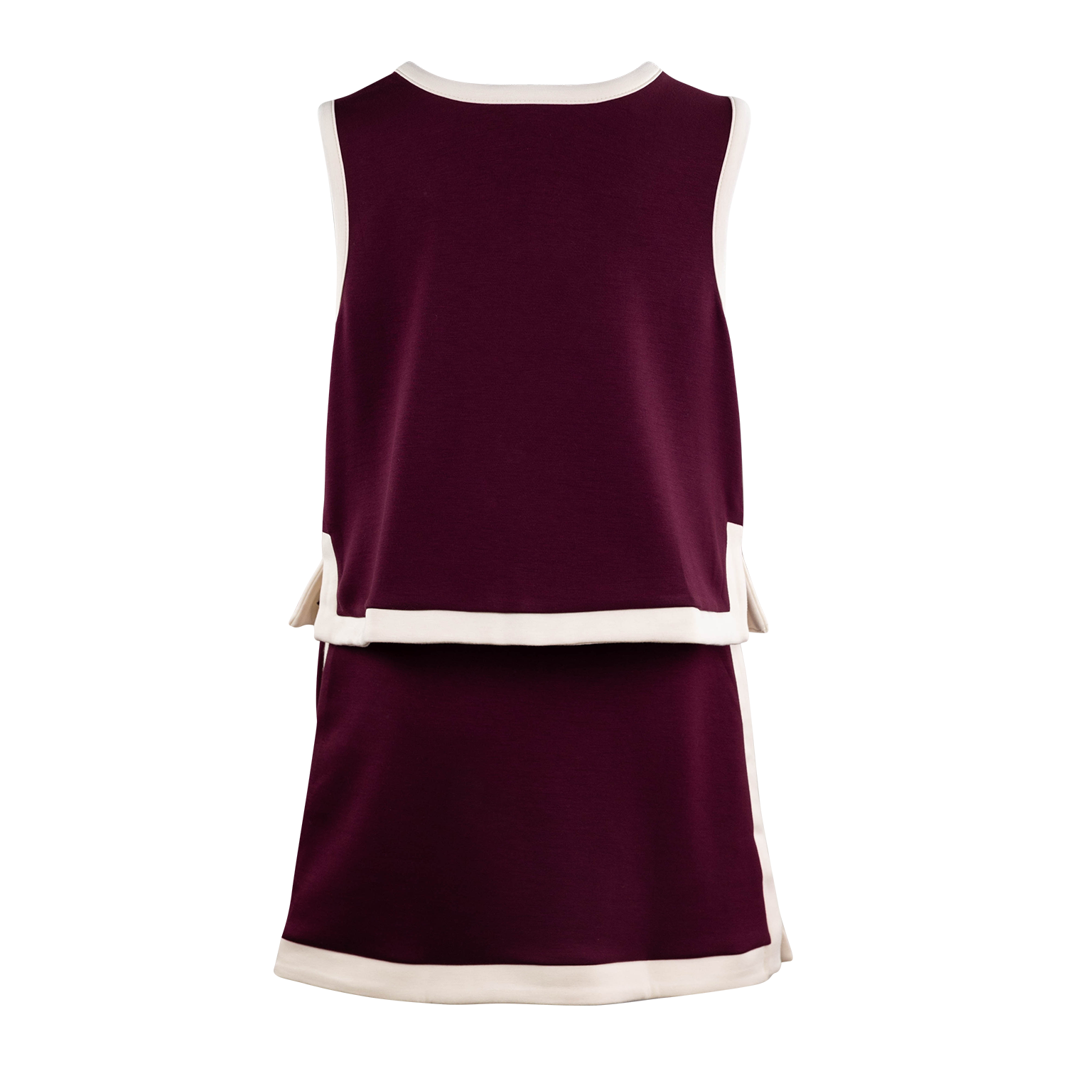 ENTRO Soft Tennis Tank and Skirt Set - Maroon