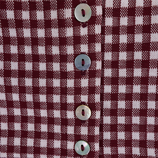 Eesome Plaid Button Down Sleeveless Cropped Top - Maroon