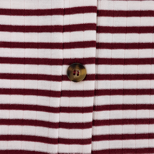 Double Zero Striped Button Down Tank Top - Maroon