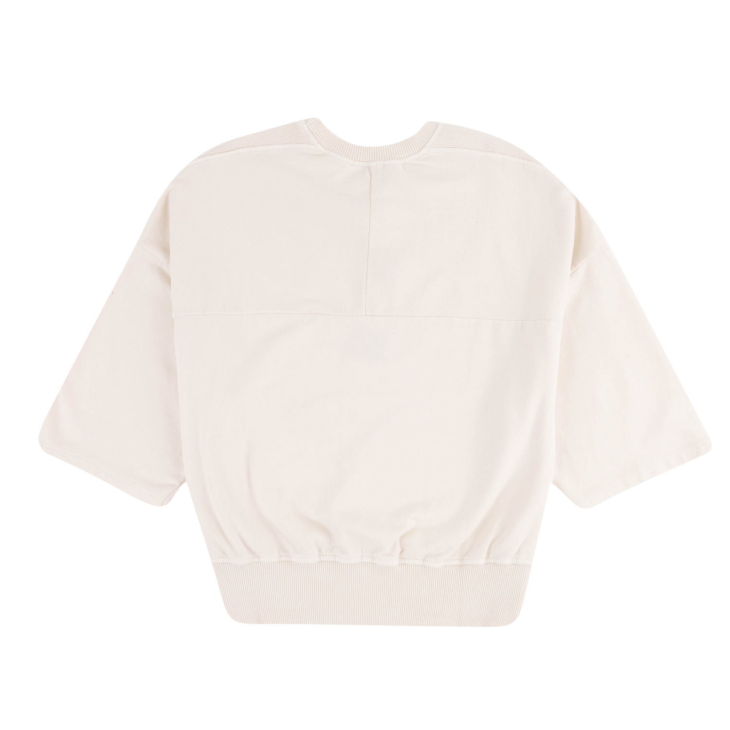 Suzy D Oversized Short Sleeve Sweatshirt - Cream