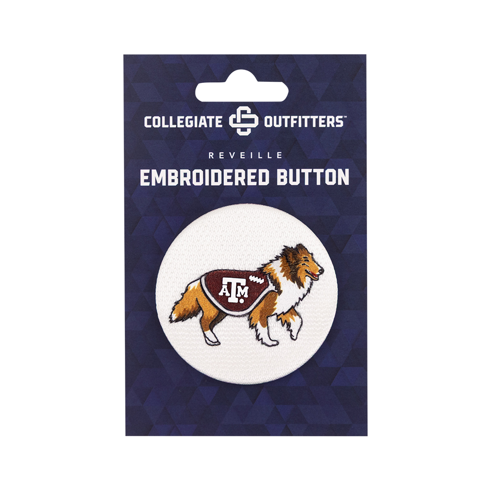 Texas A&M Collegiate Outfitters Reveille Embroidered Button