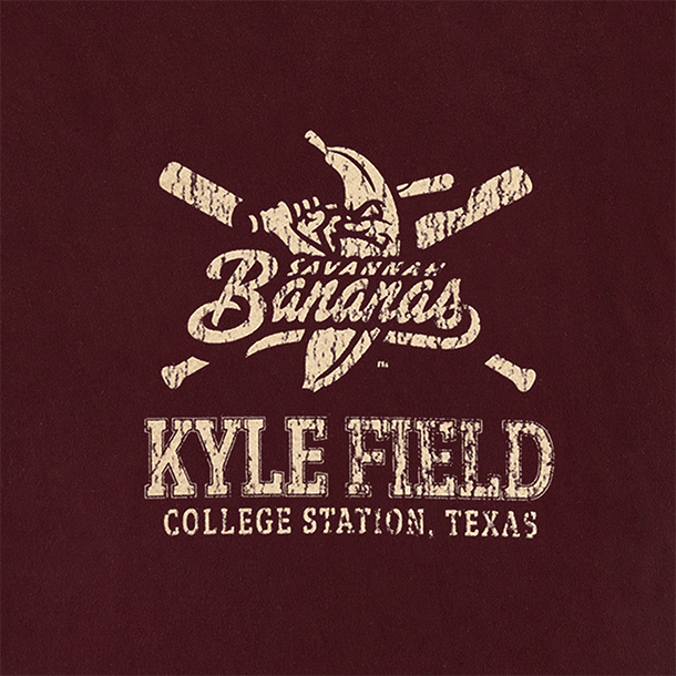 Texas A&M Banana Ball Ticket Stub T-Shirt - Maroon