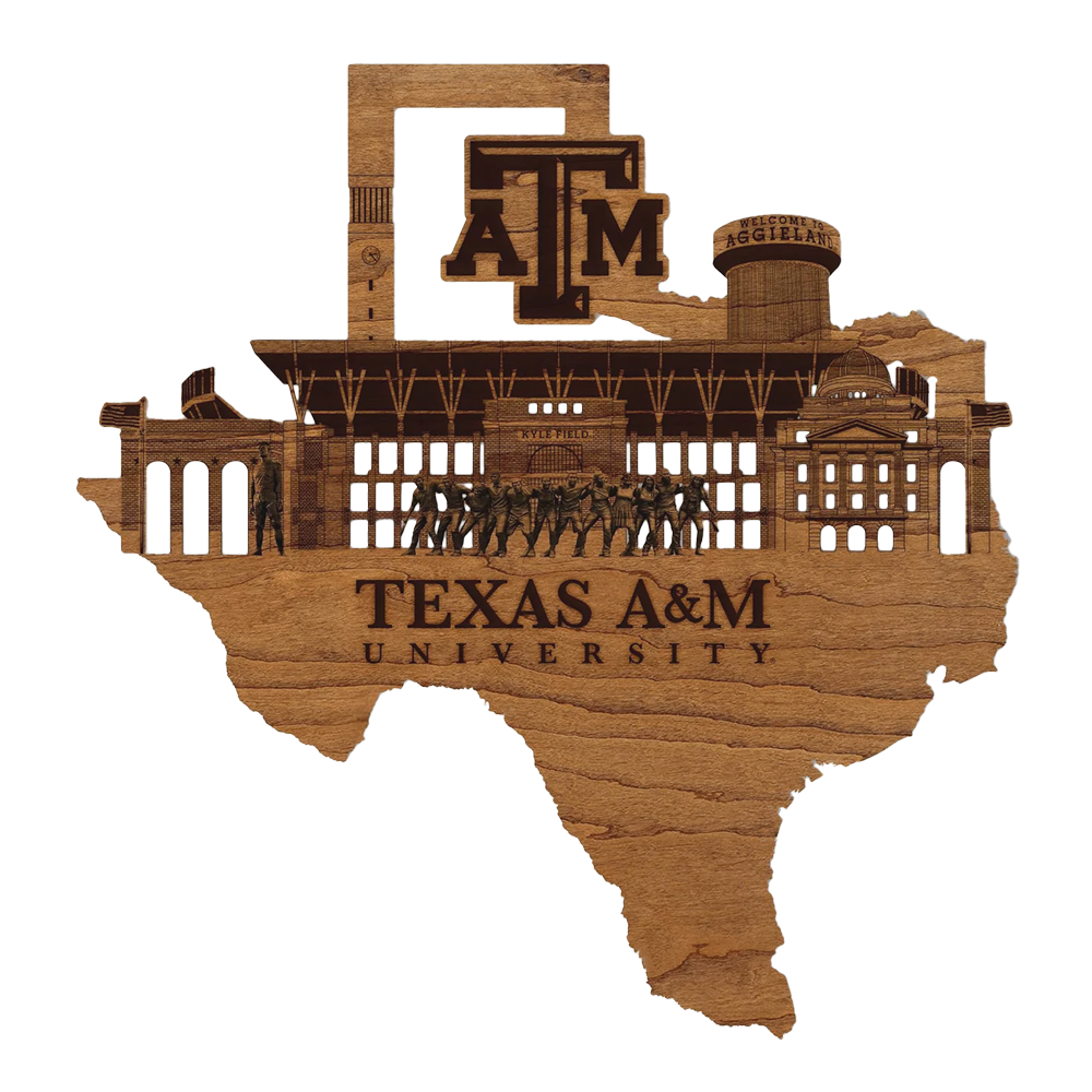 Texas A&M LazerEdge Cut Out Hanging Wood Sign