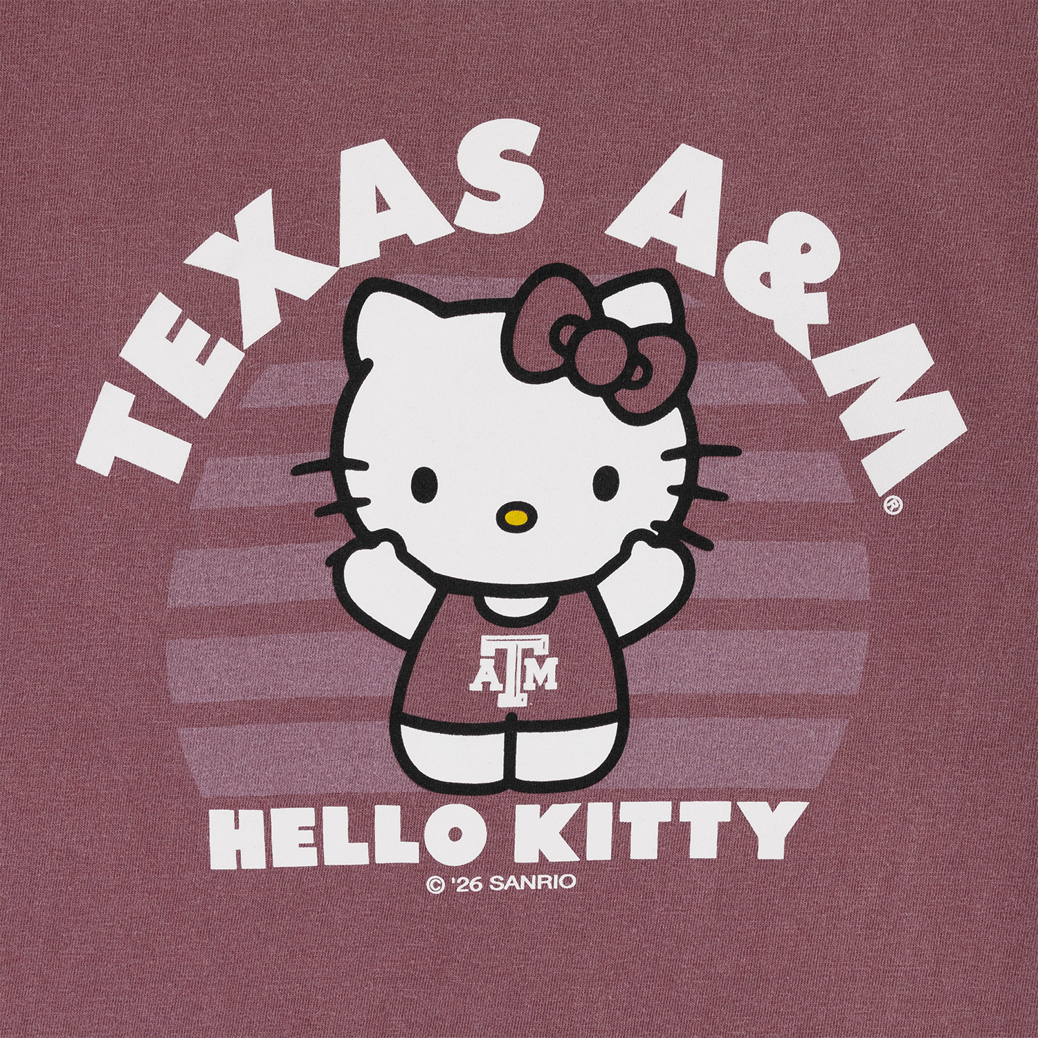 Texas A&M Blue 84 Hello Kitty T-Shirt - Maroon