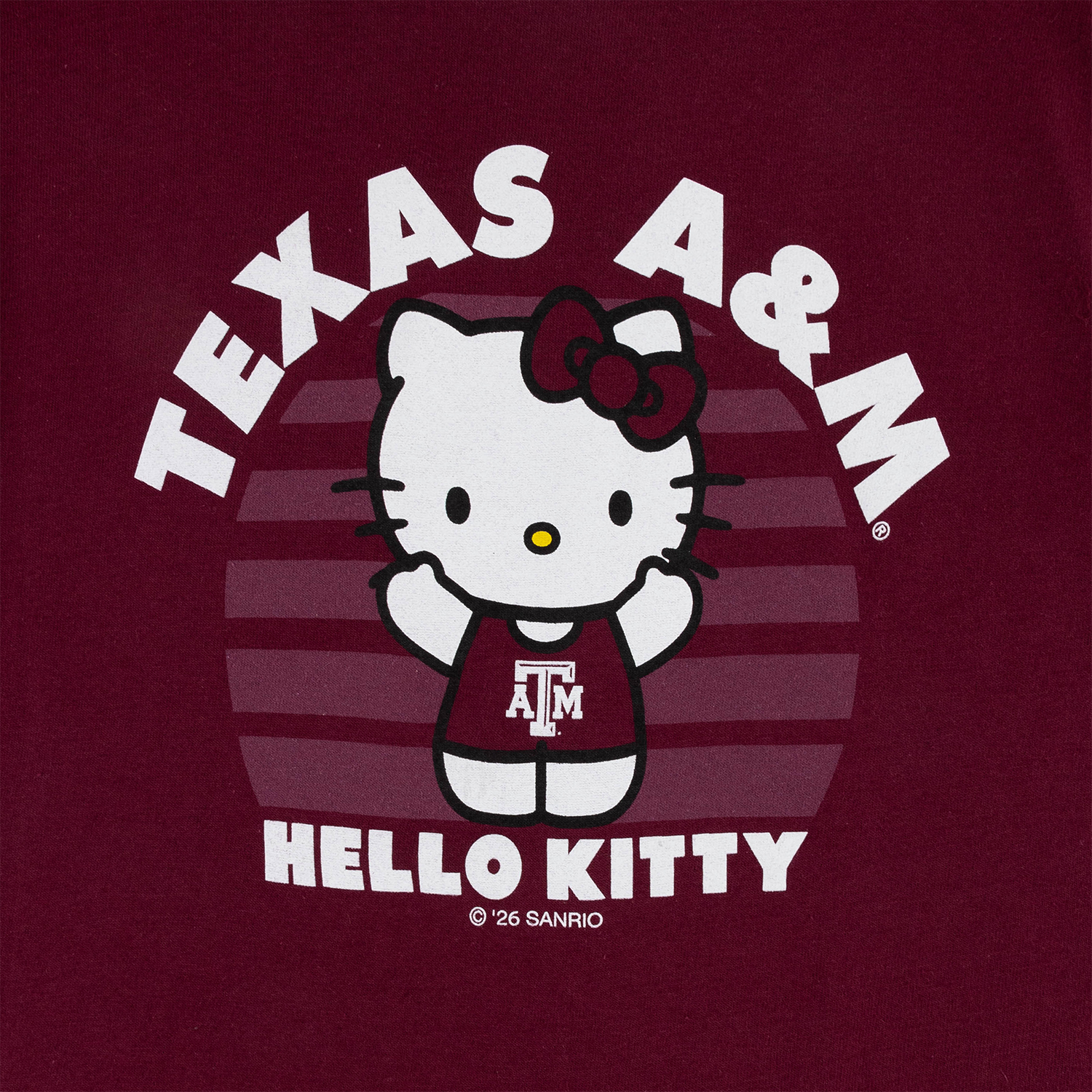 Texas A&M Blue 84 Youth Hello Kitty T-Shirt - Maroon