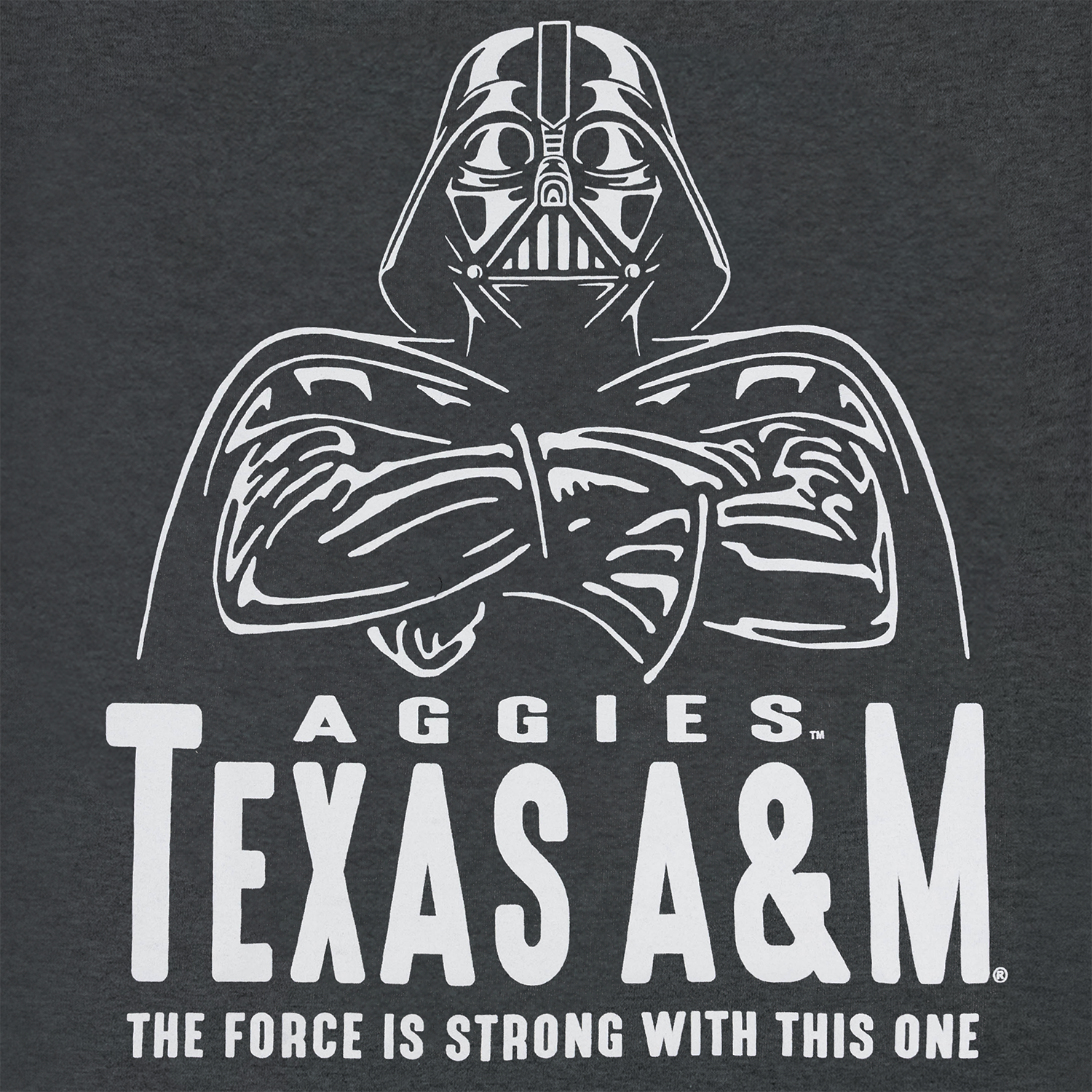 Texas A&M Force Is Strong T-Shirt - Dark Gray