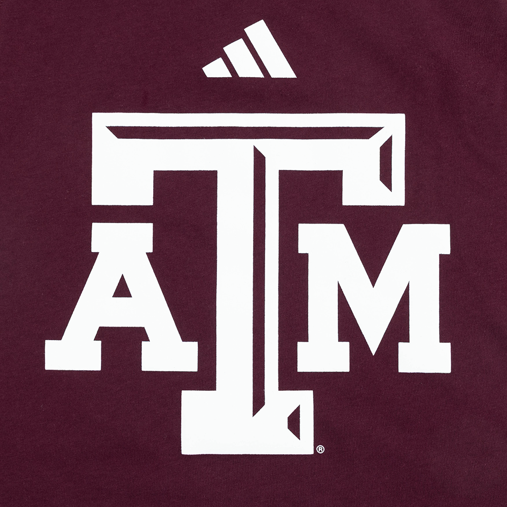 Texas A&M Adidas Block Logo 3 Stripe Tank - Maroon