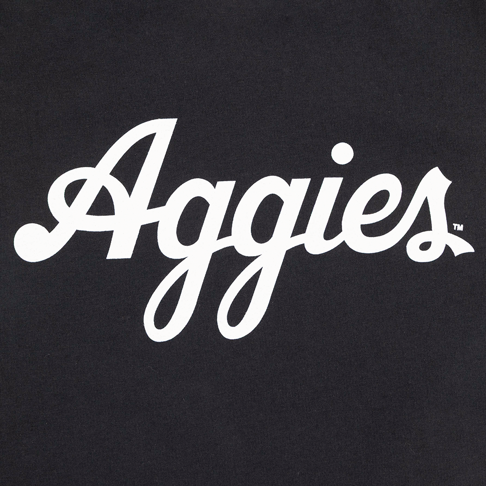 Script Aggies Adidas Crop Athletic Top - Black