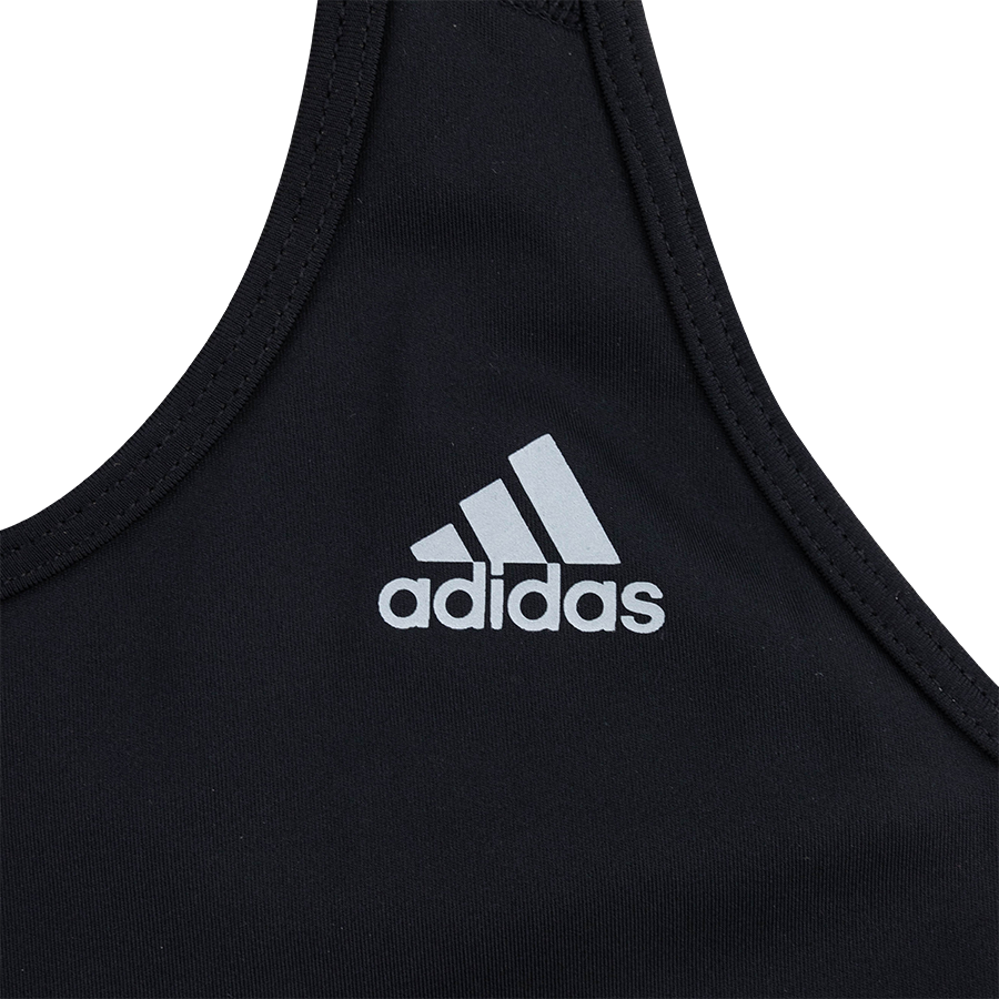Script Aggies Adidas Alphaskin Sports Bra - Black