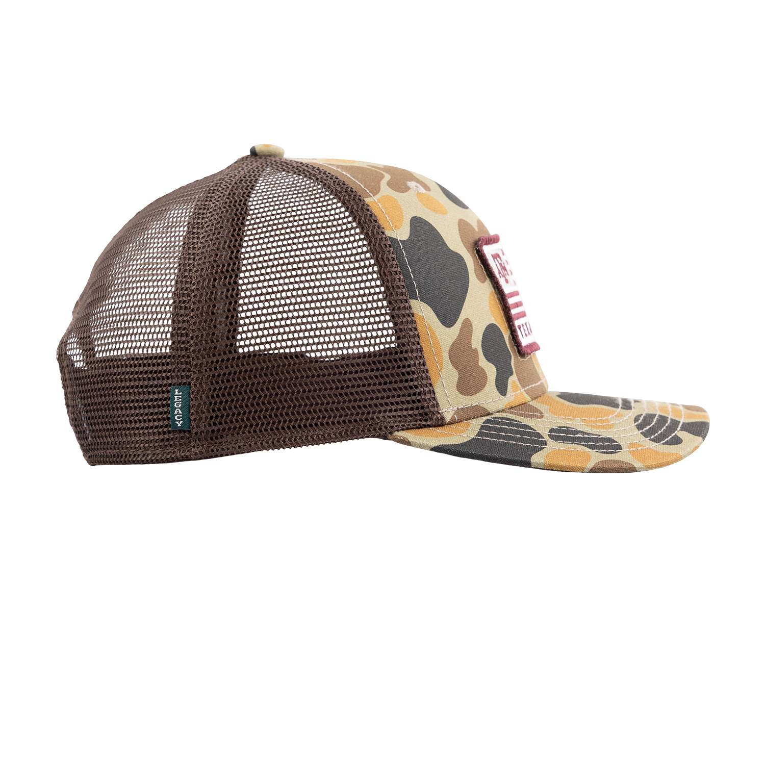 Texas A&M League Collegiate American Flag Mesh Cap - Camo