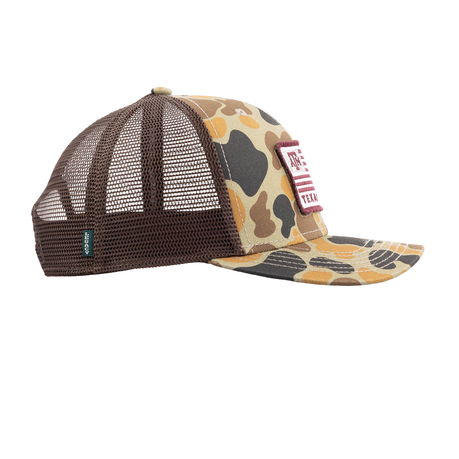 Texas A&M League Collegiate American Flag Mesh Cap - Camo