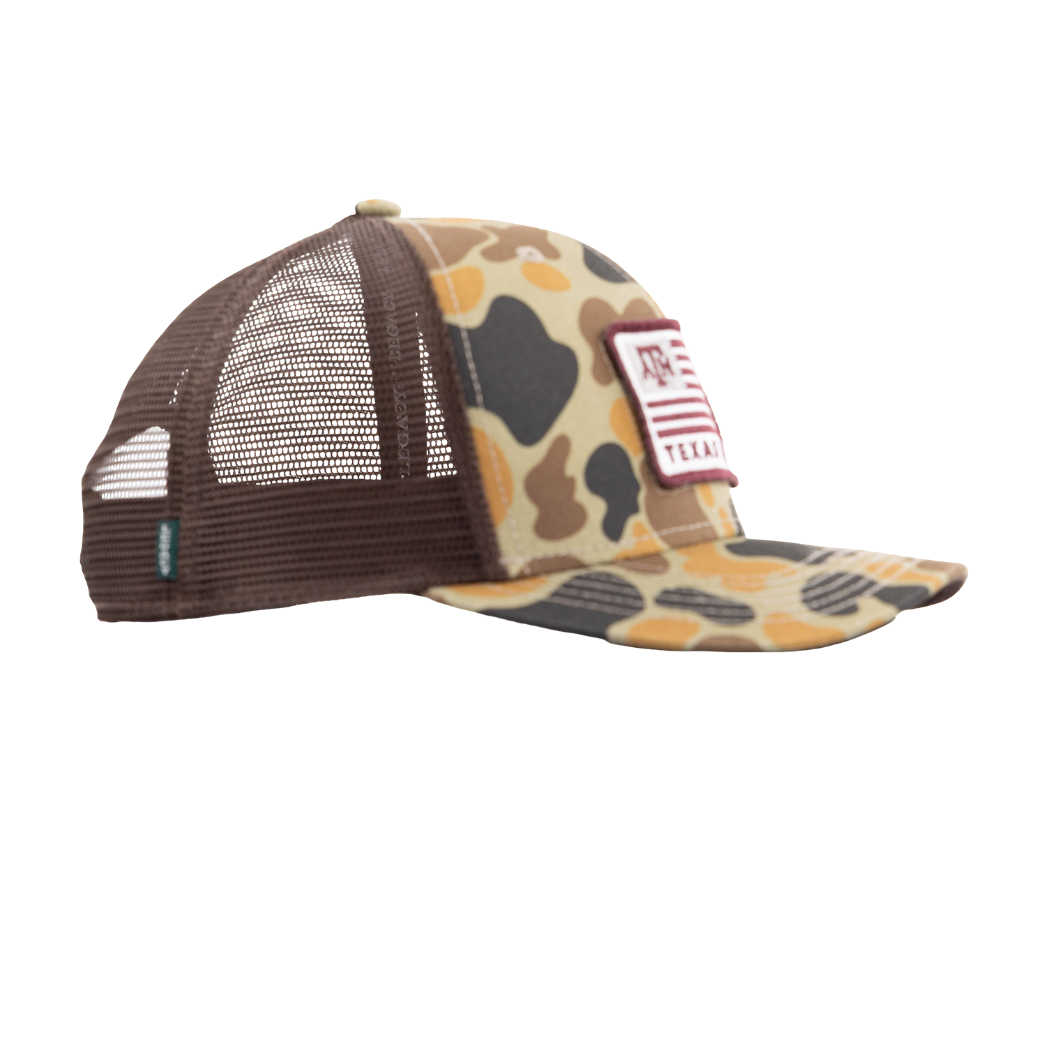 Texas A&M League Collegiate American Flag Mesh Cap - Camo