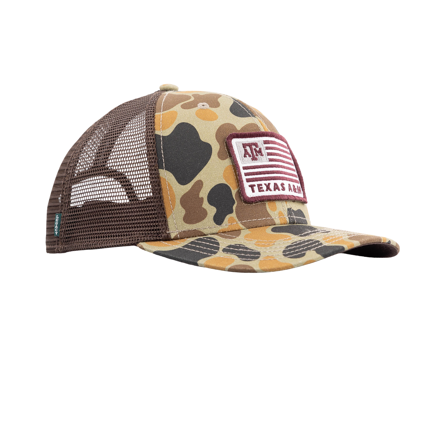 Texas A&M League Collegiate American Flag Mesh Cap - Camo