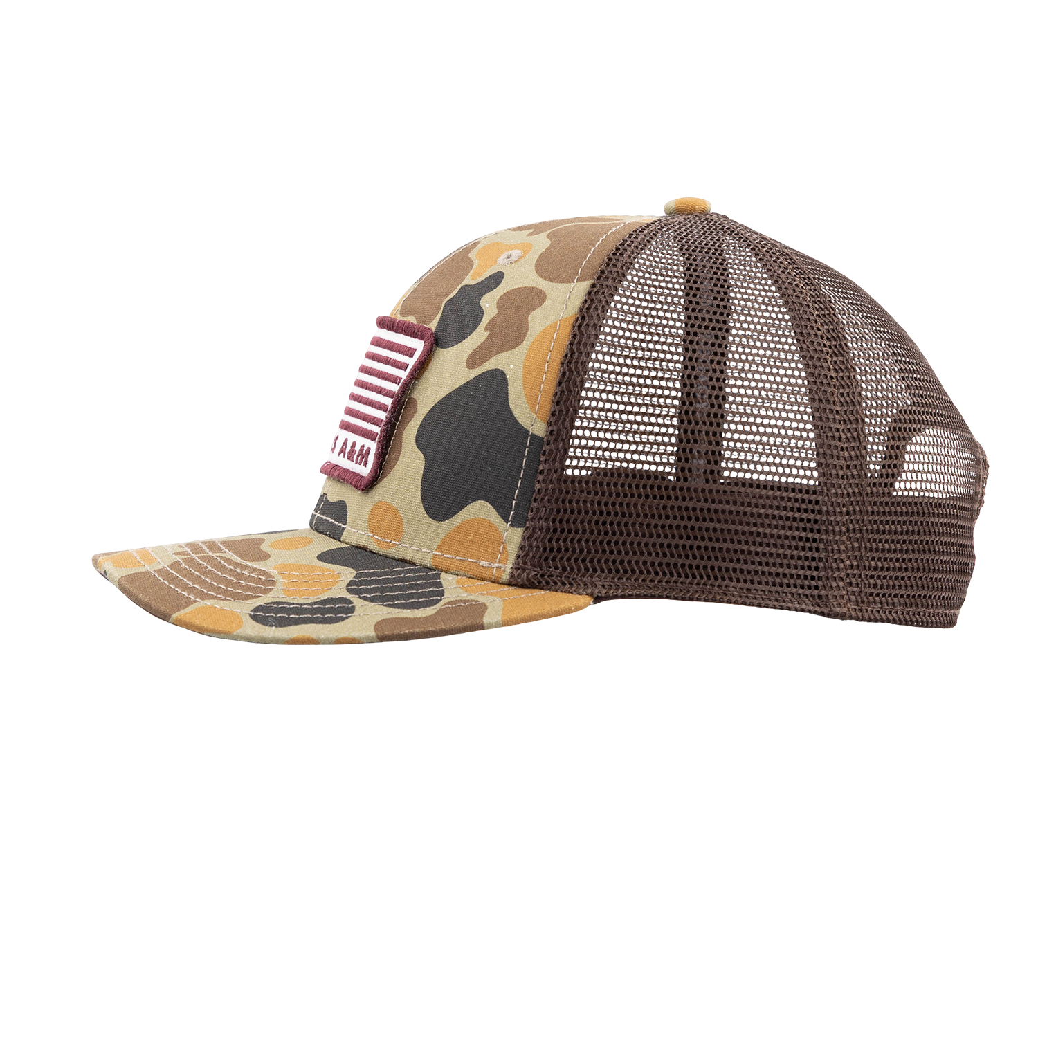 Texas A&M League Collegiate American Flag Mesh Cap - Camo