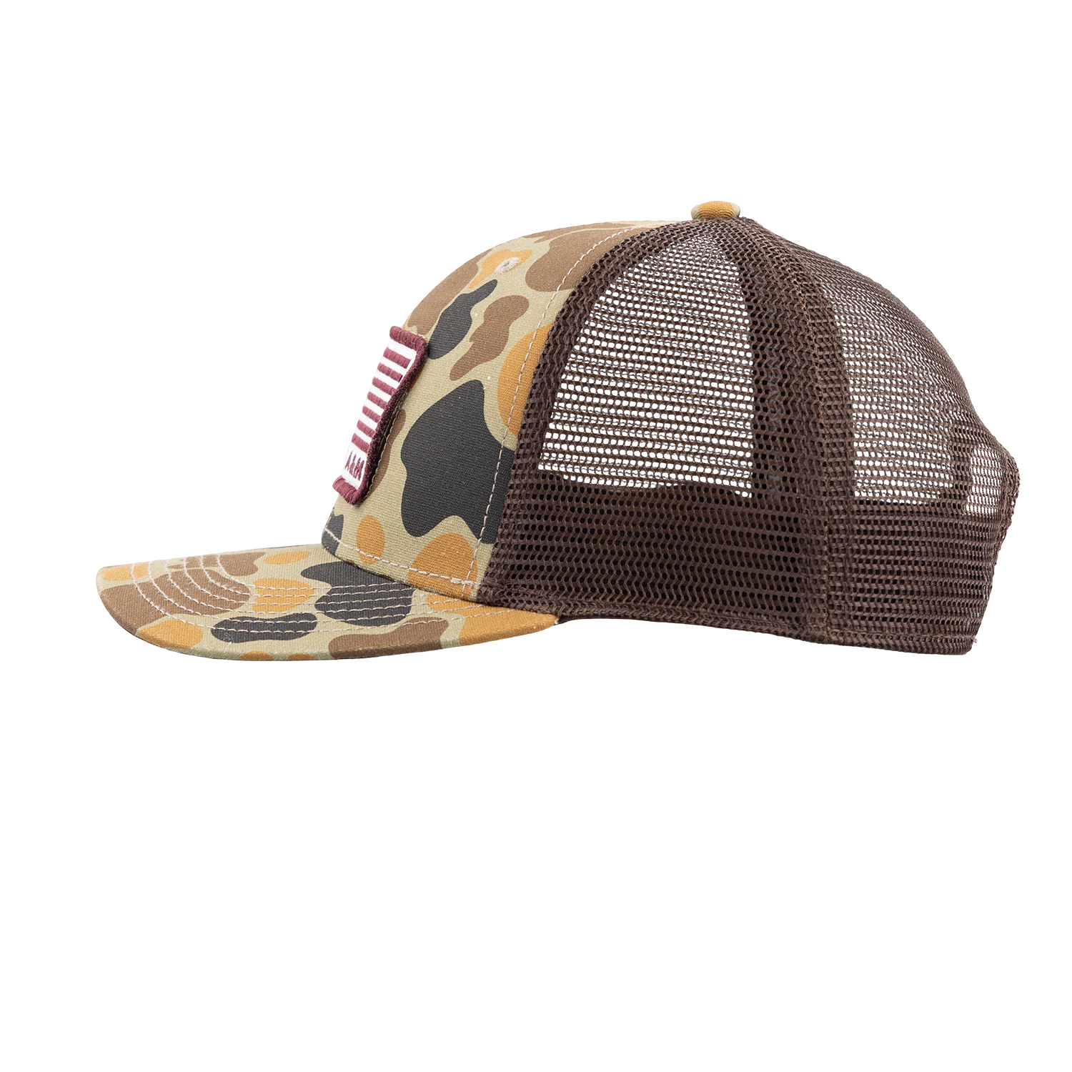 Texas A&M League Collegiate American Flag Mesh Cap - Camo