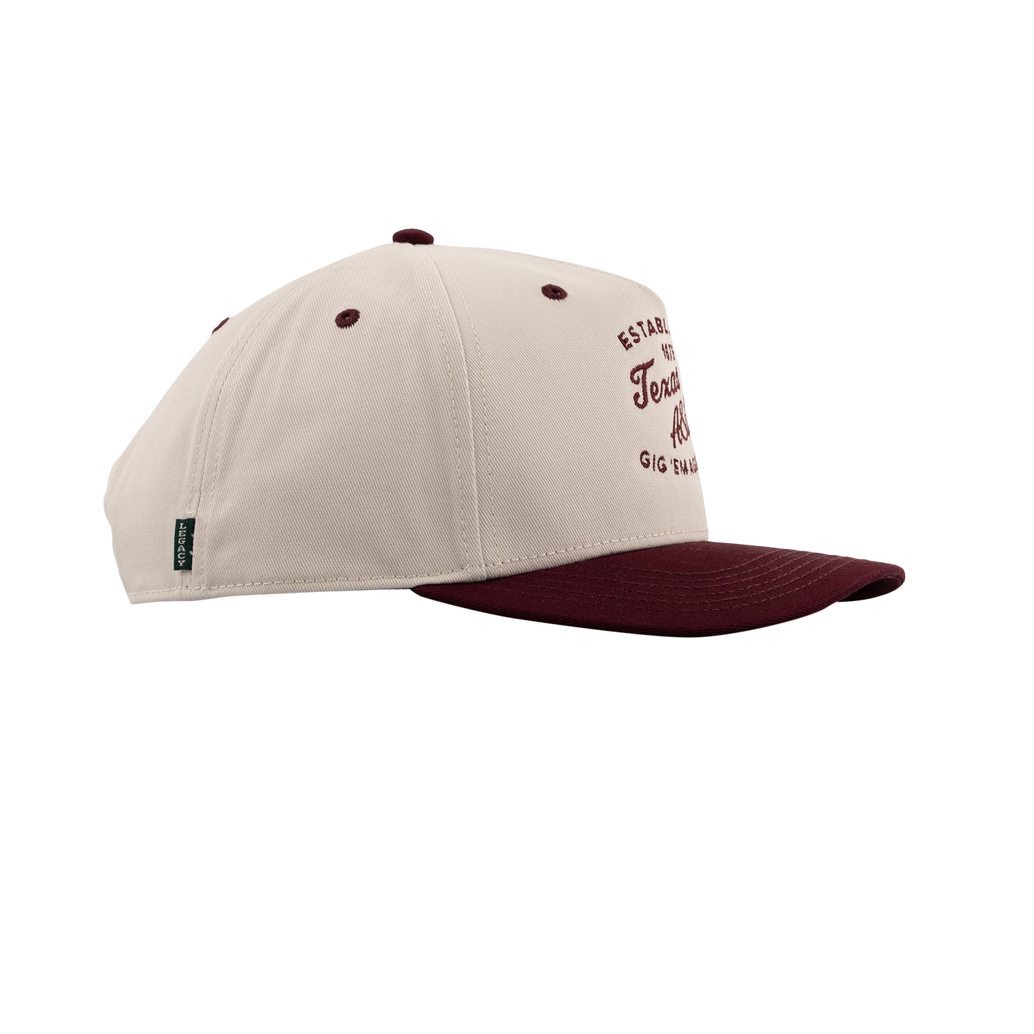 Texas A&M League Collegiate 6 Panel Snapback Cap - Beige