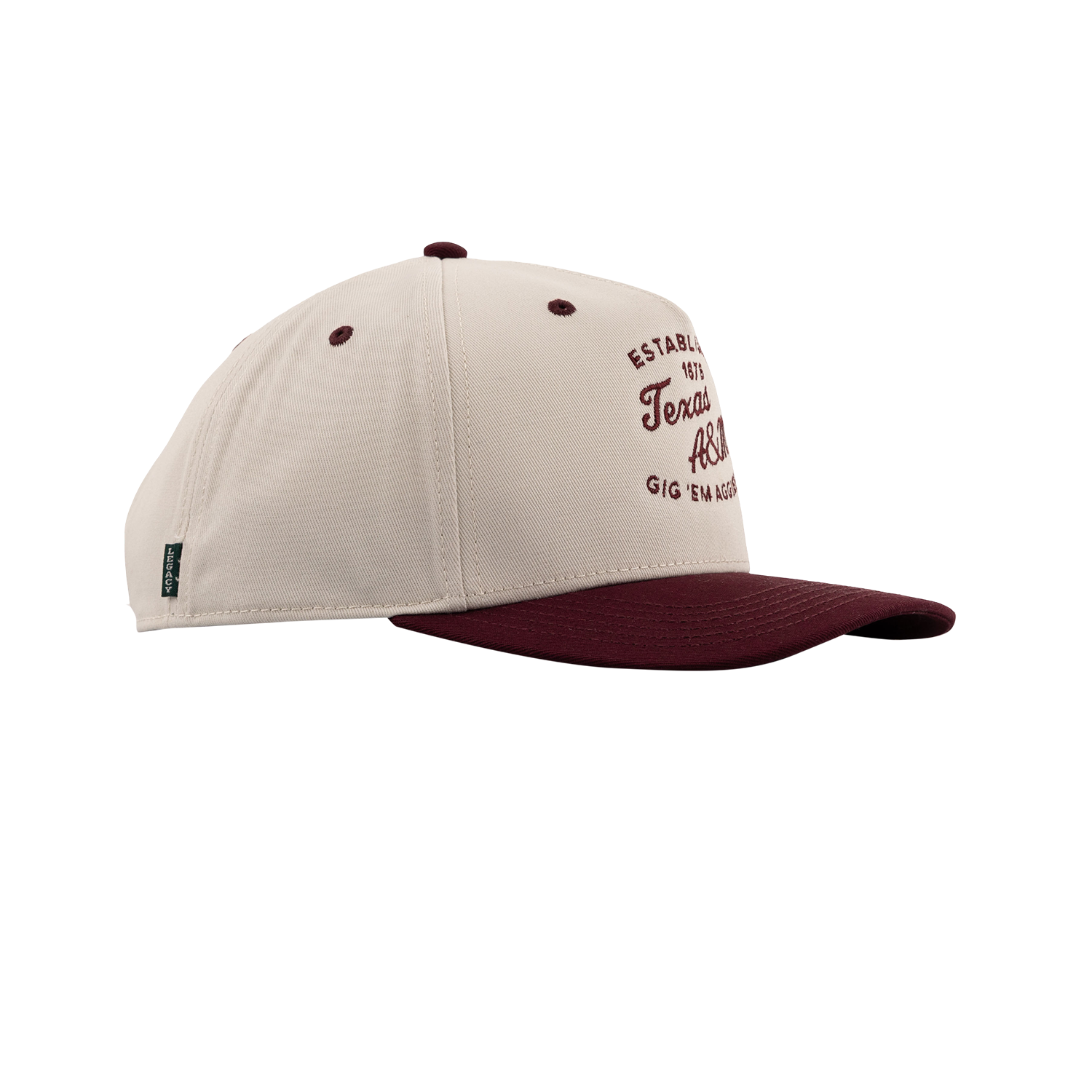 Texas A&M League Collegiate 6 Panel Snapback Cap - Beige