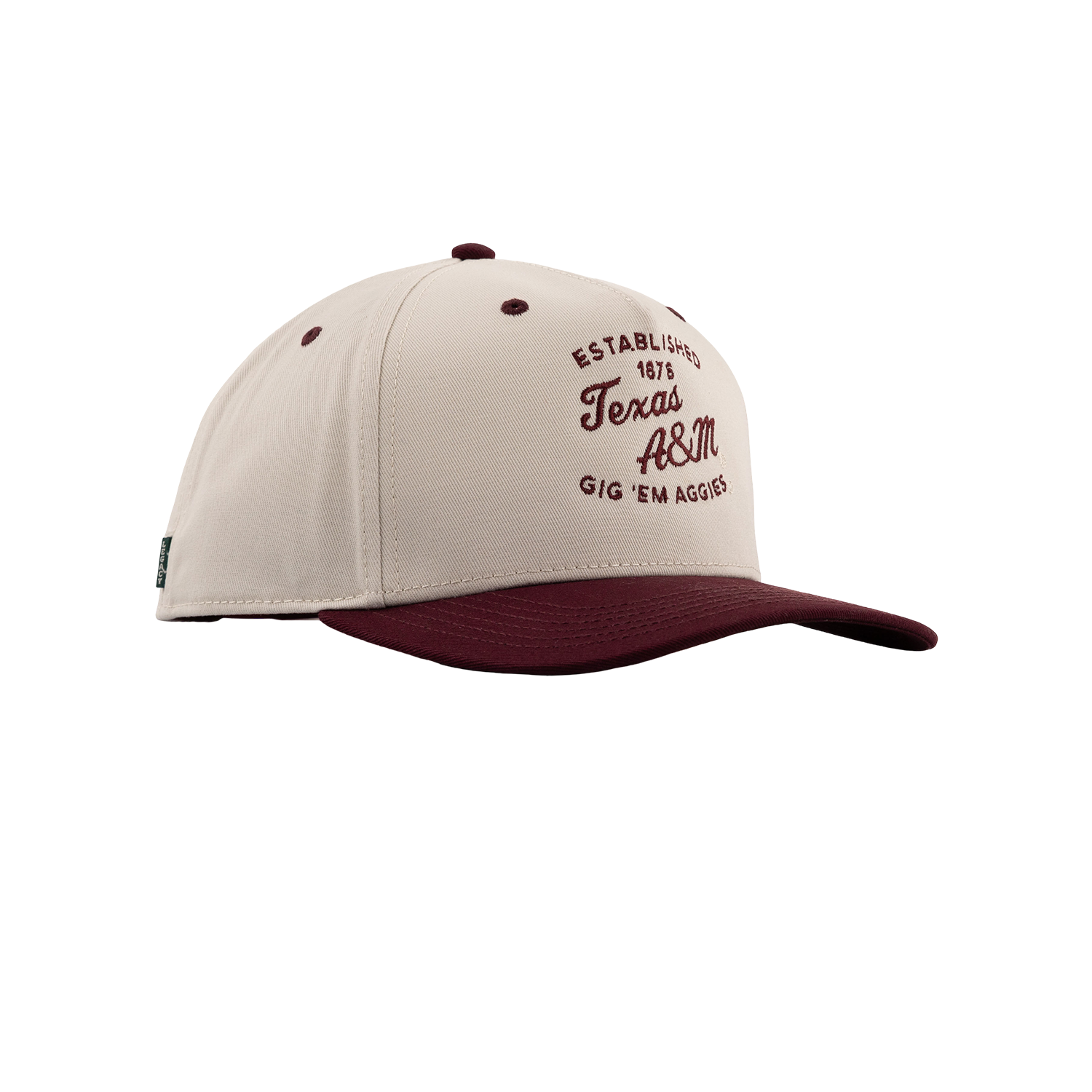 Texas A&M League Collegiate 6 Panel Snapback Cap - Beige