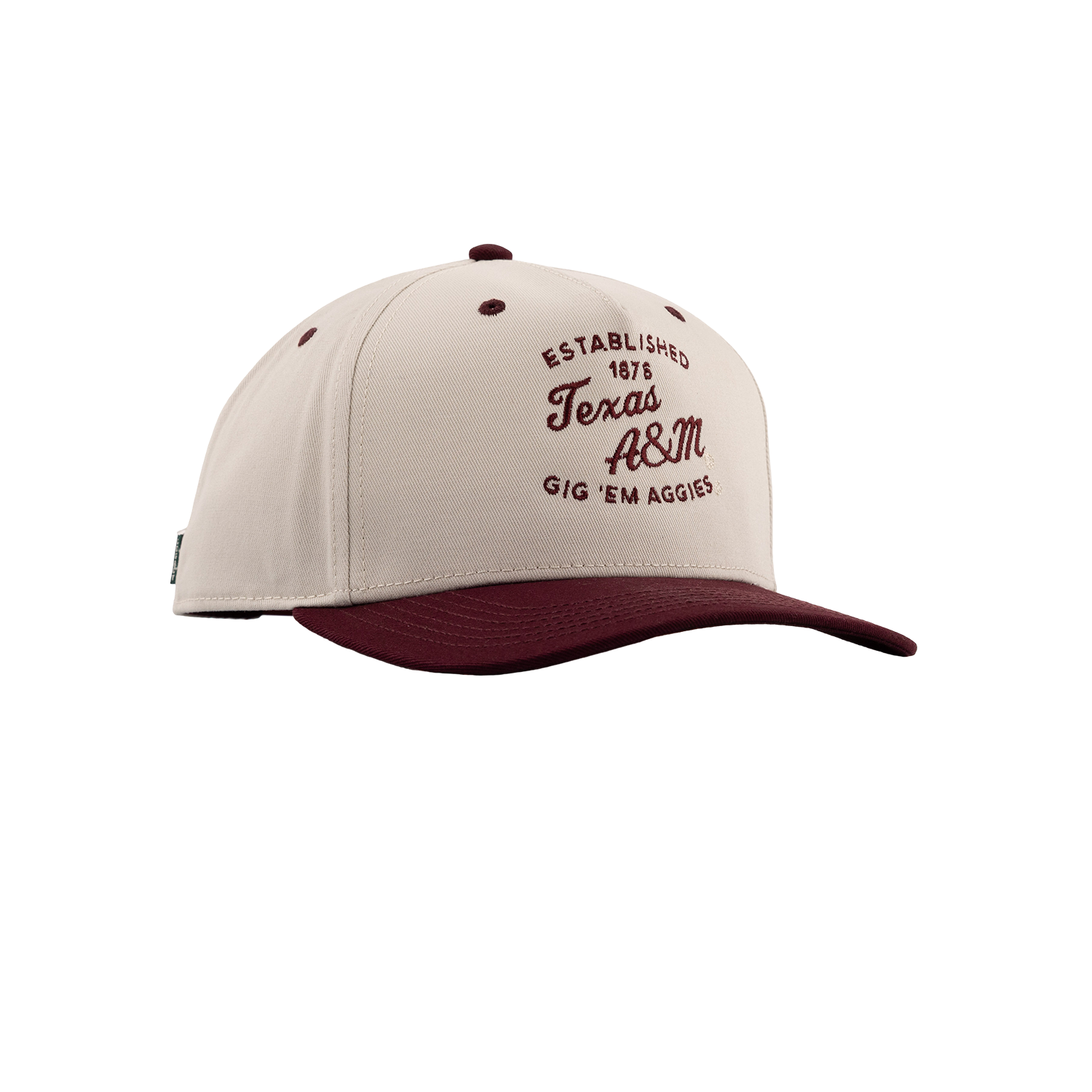 Texas A&M League Collegiate 6 Panel Snapback Cap - Beige