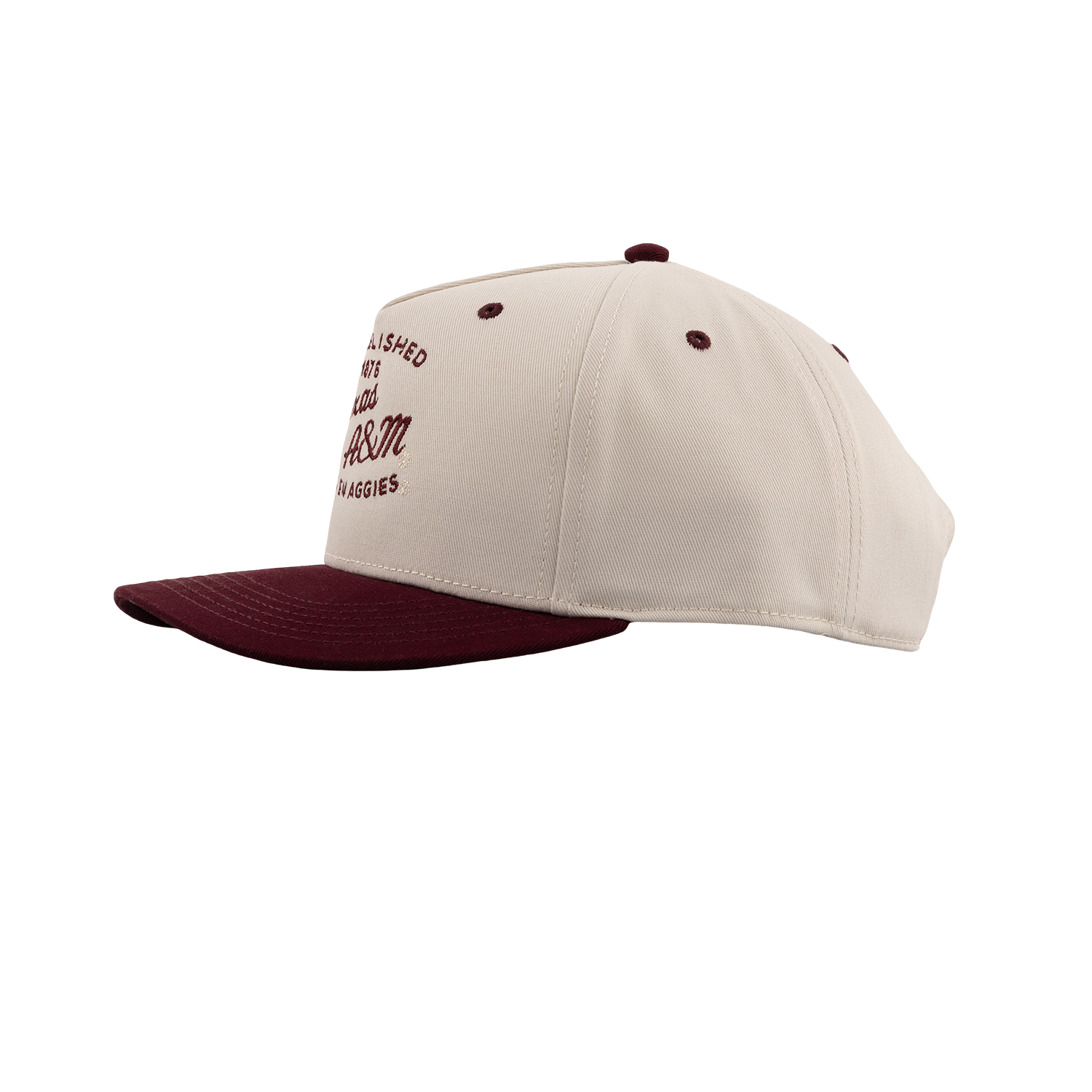 Texas A&M League Collegiate 6 Panel Snapback Cap - Beige