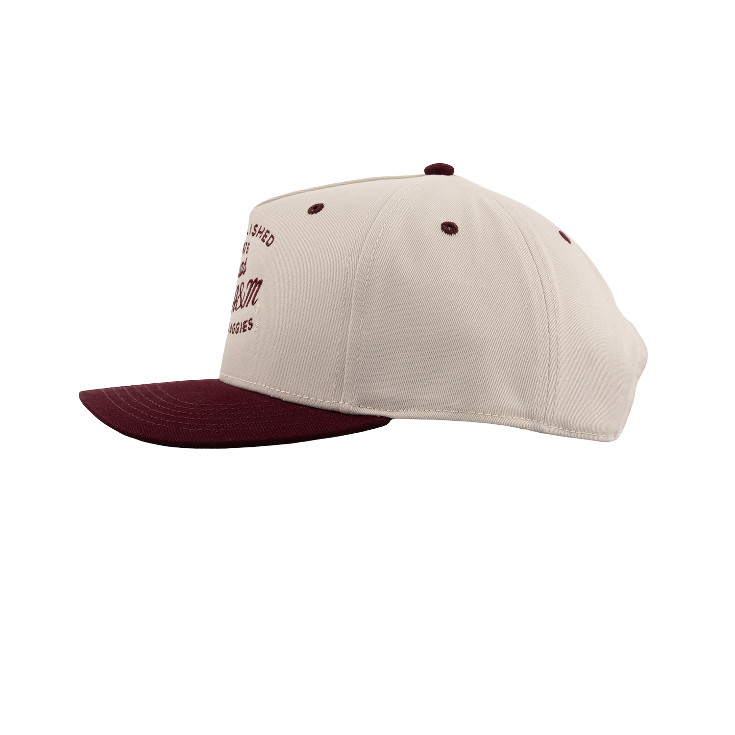 Texas A&M League Collegiate 6 Panel Snapback Cap - Beige