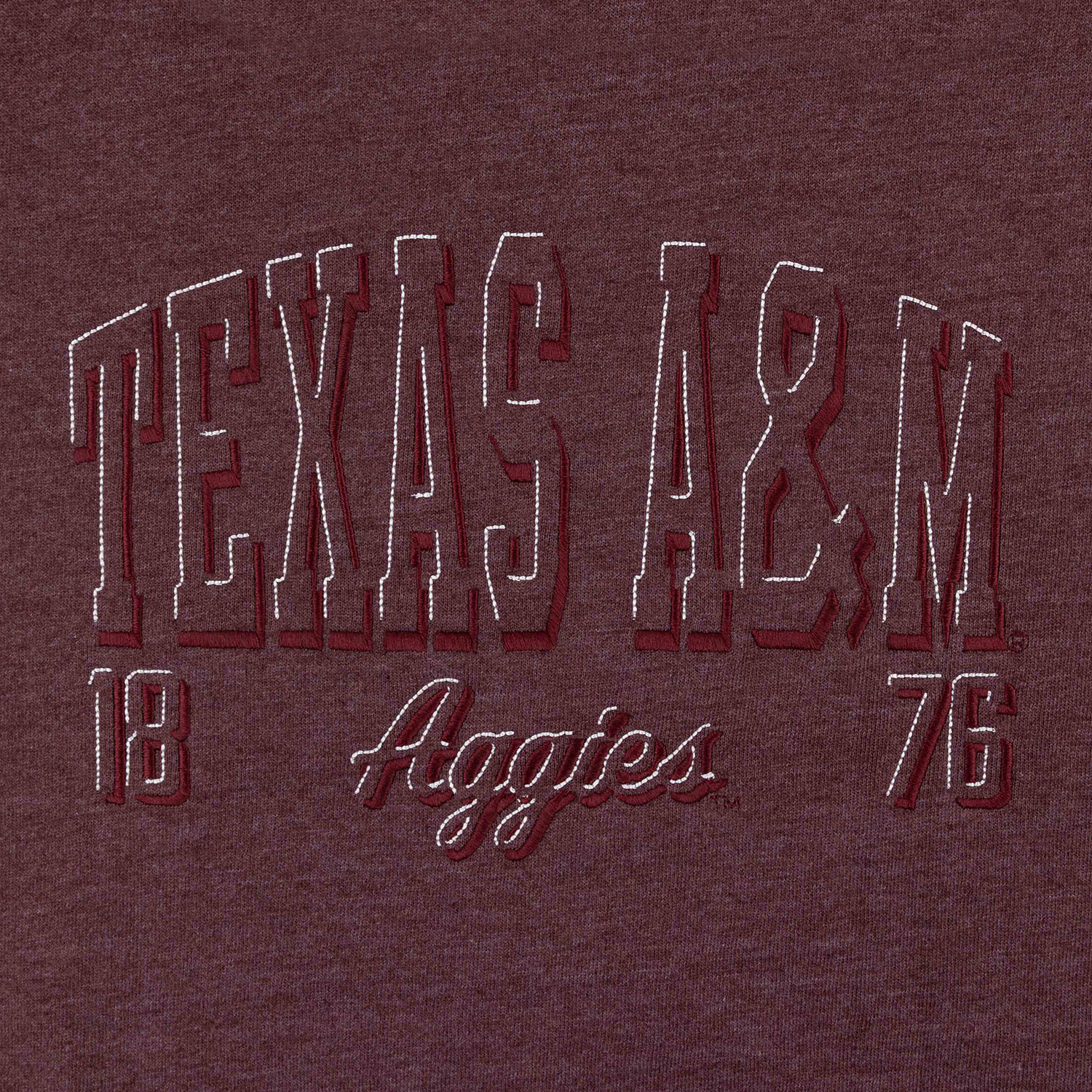 Texas A&M League Embroidered Crewneck - Maroon