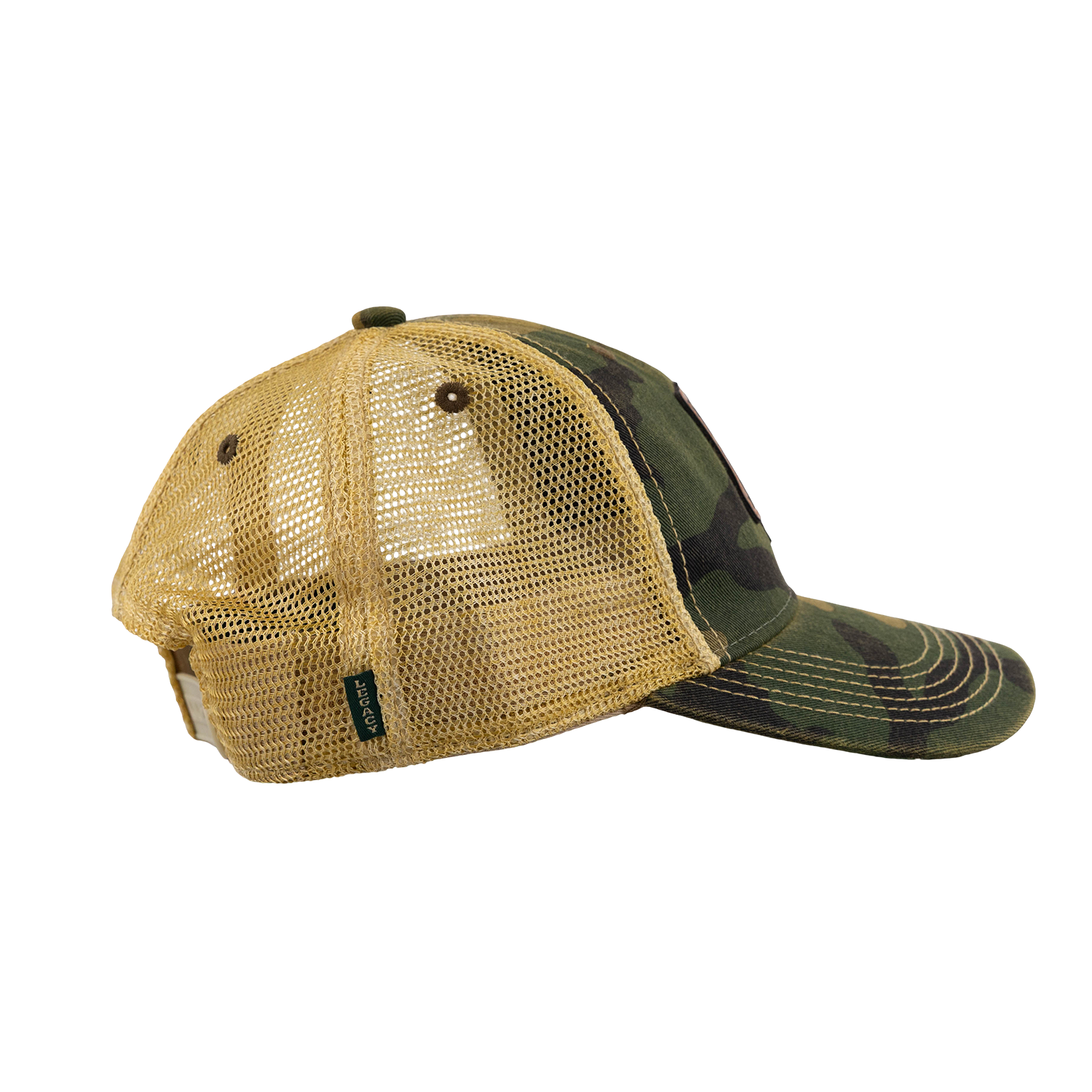 Texas A&M Legacy Youth Leather Patch Cap - Camo