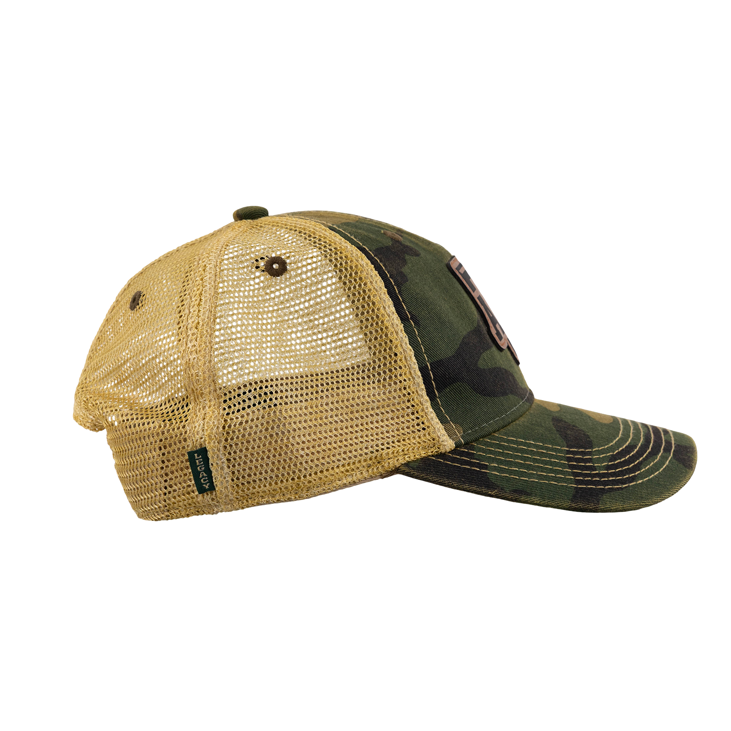 Texas A&M Legacy Youth Leather Patch Cap - Camo