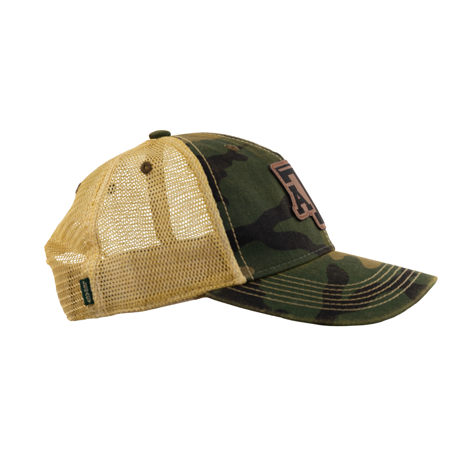 Texas A&M Legacy Youth Leather Patch Cap - Camo