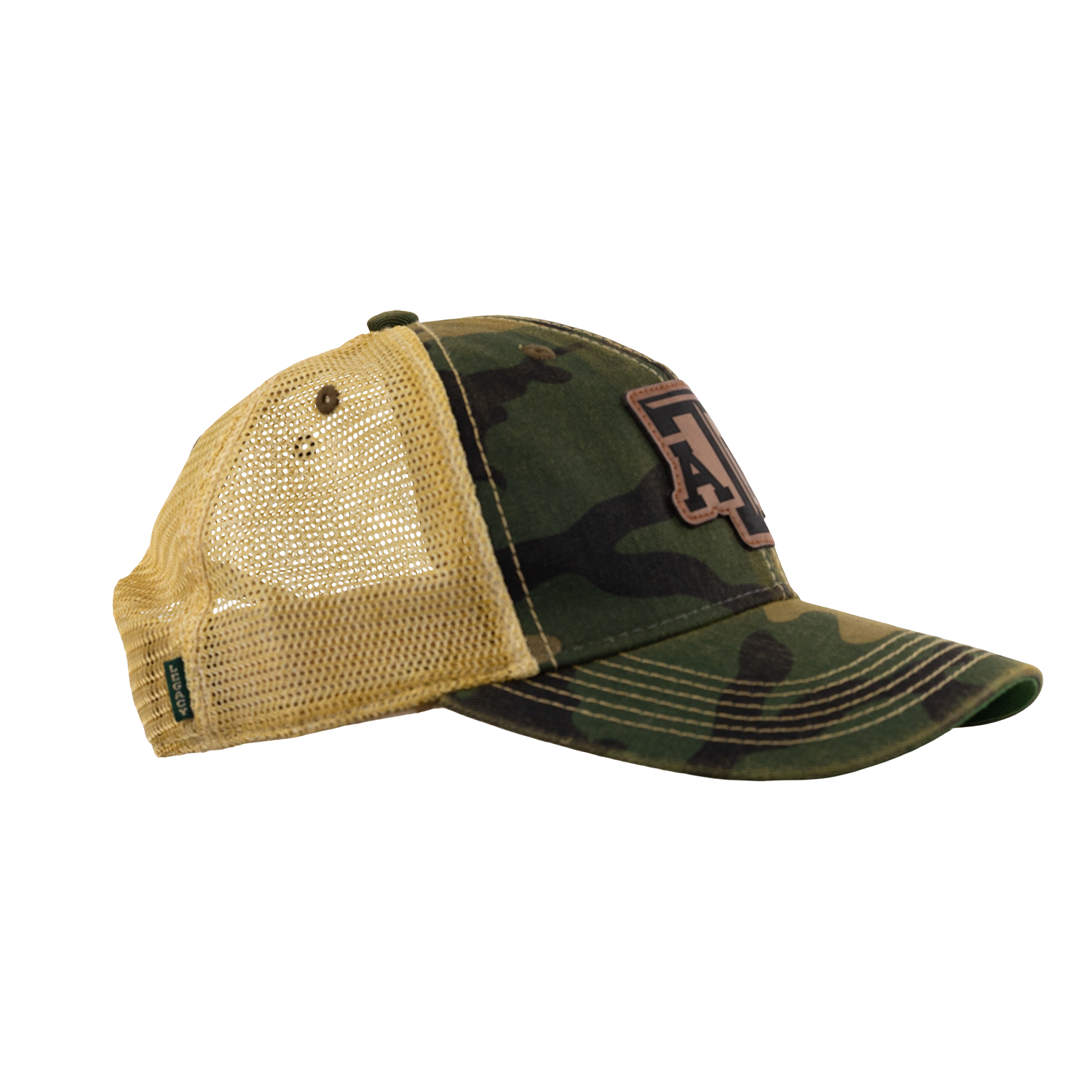 Texas A&M Legacy Youth Leather Patch Cap - Camo