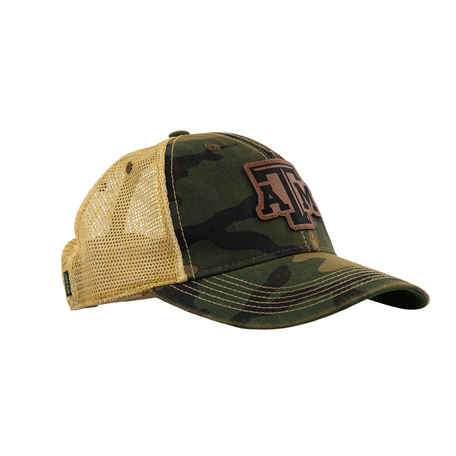 Texas A&M Legacy Youth Leather Patch Cap - Camo