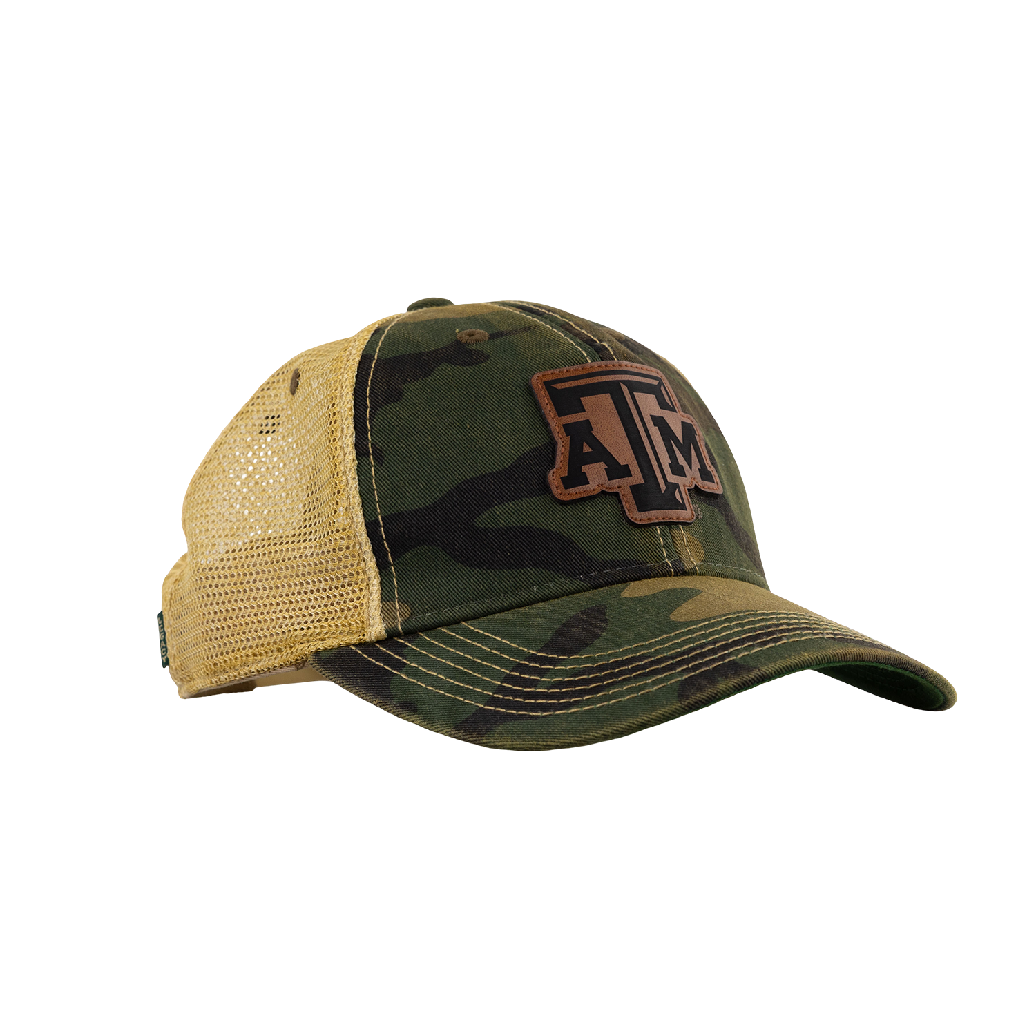 Texas A&M Legacy Youth Leather Patch Cap - Camo