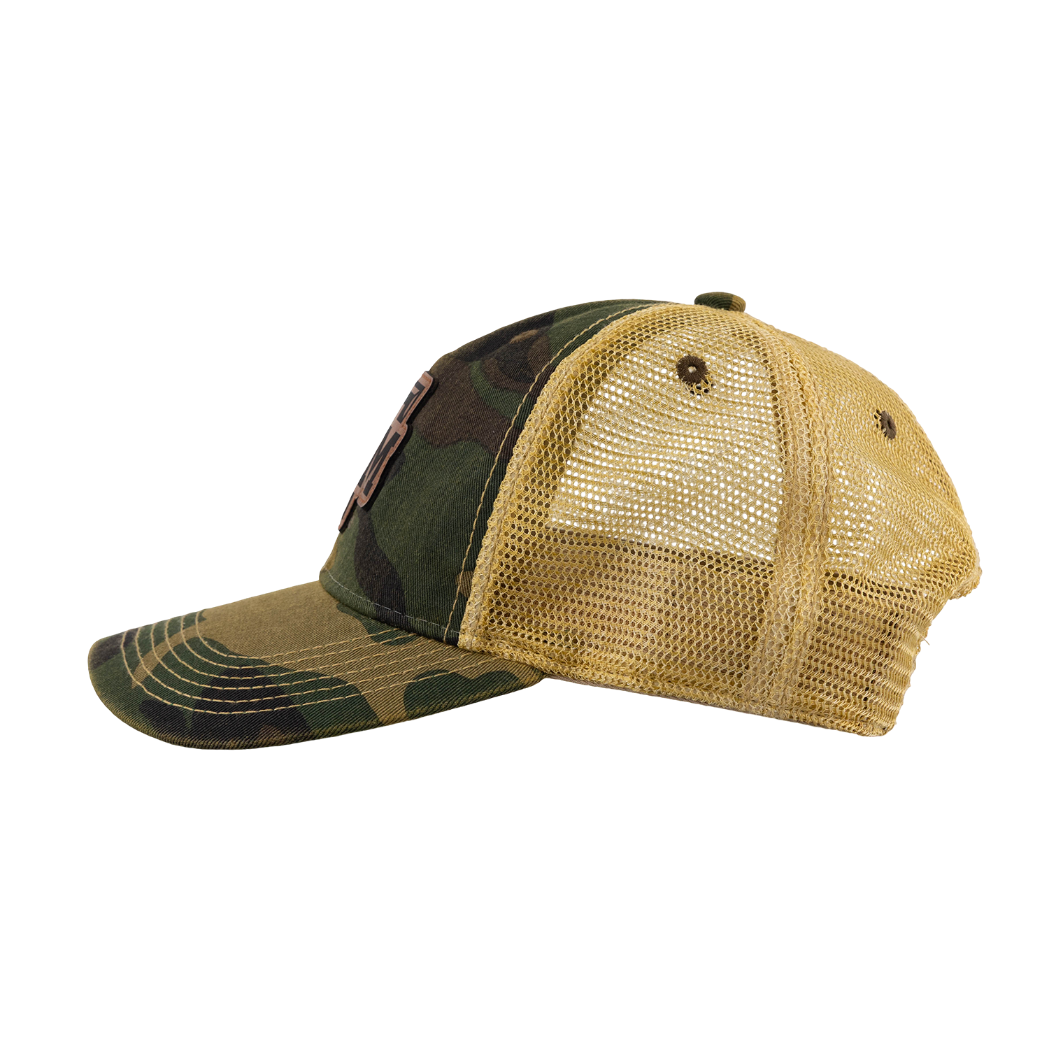 Texas A&M Legacy Youth Leather Patch Cap - Camo