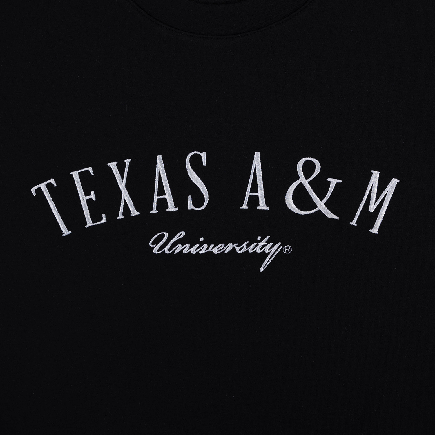 Texas A&M University League Embroidered Crewneck - Black