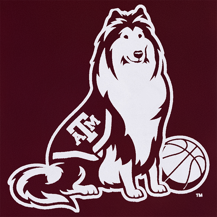 Texas A&M Reveille Basketball Drawstring Bag - Maroon