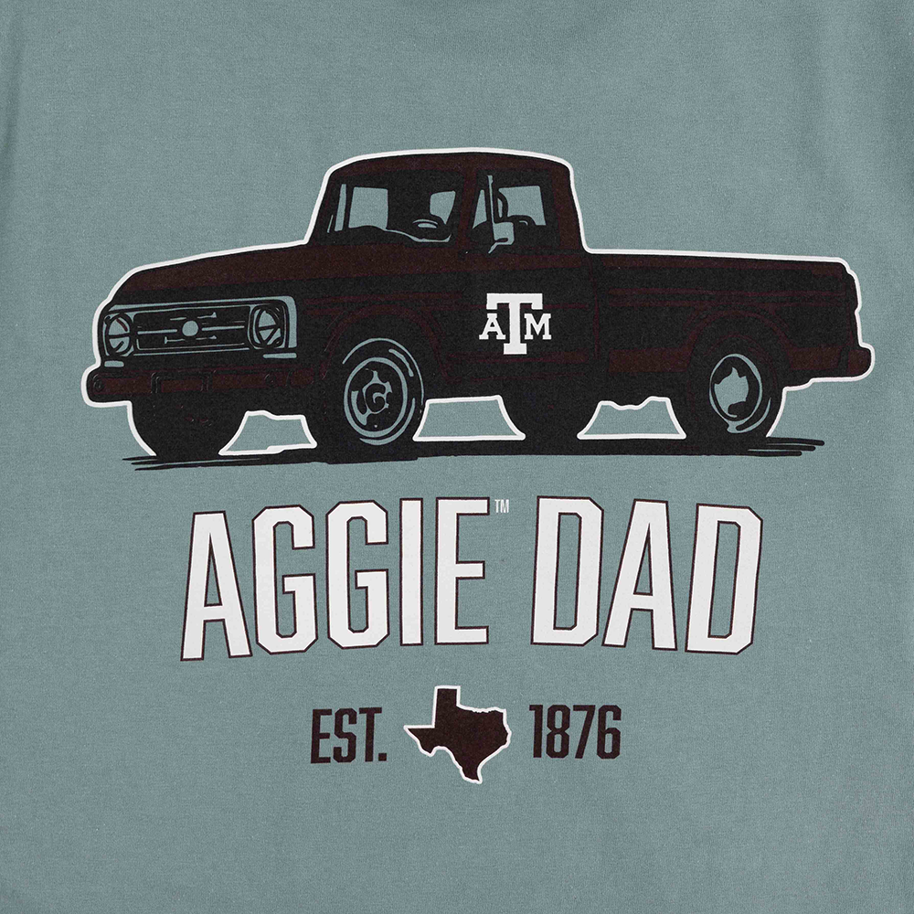 Texas A&M Hanes Aggie Dad Truck T-Shirt - Green