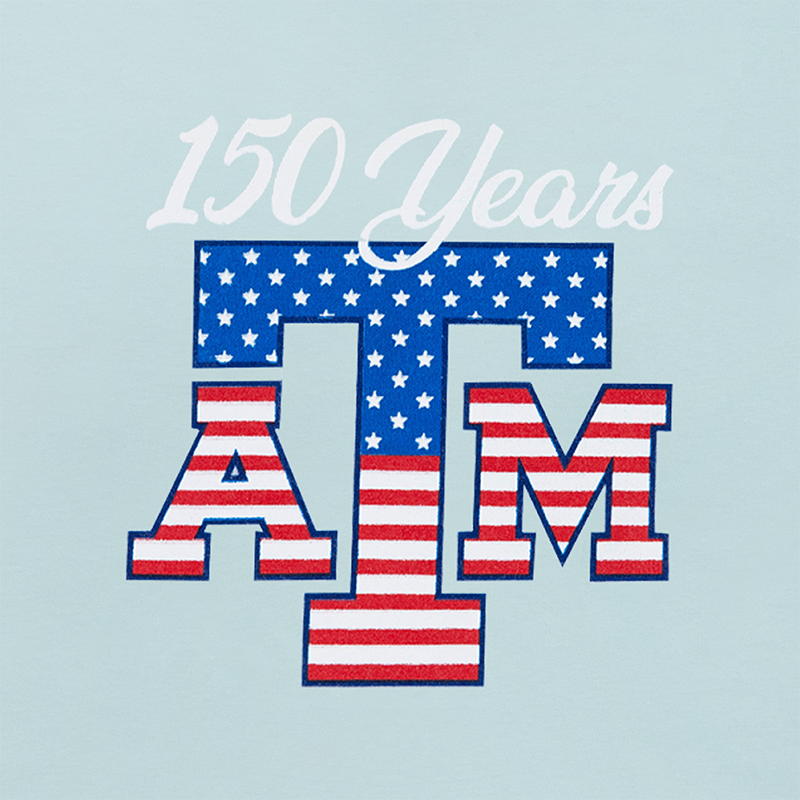 Texas A&M Celebrating 150 Years Soothing Blue T-Shirt