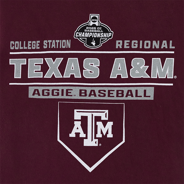2026 Texas A&M Baseball Regionals T-Shirt - Maroon
