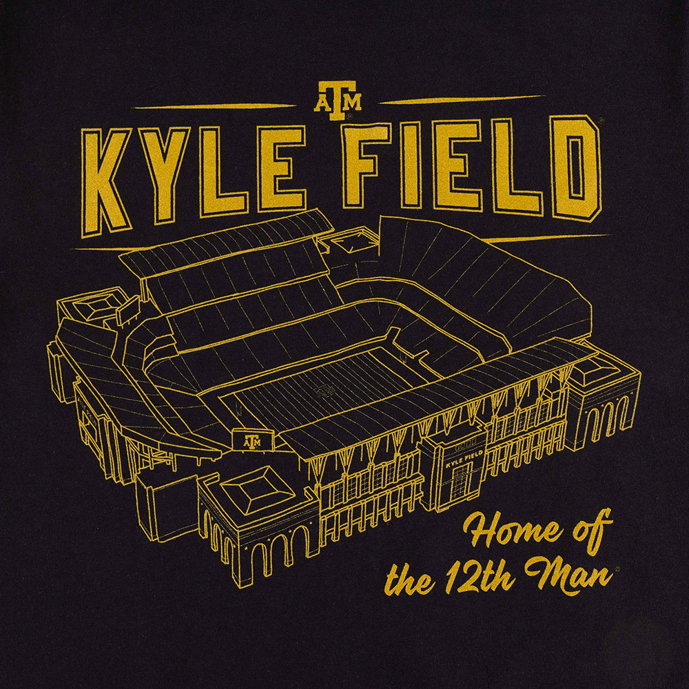 Kyle Field Black and Gold T-Shirt