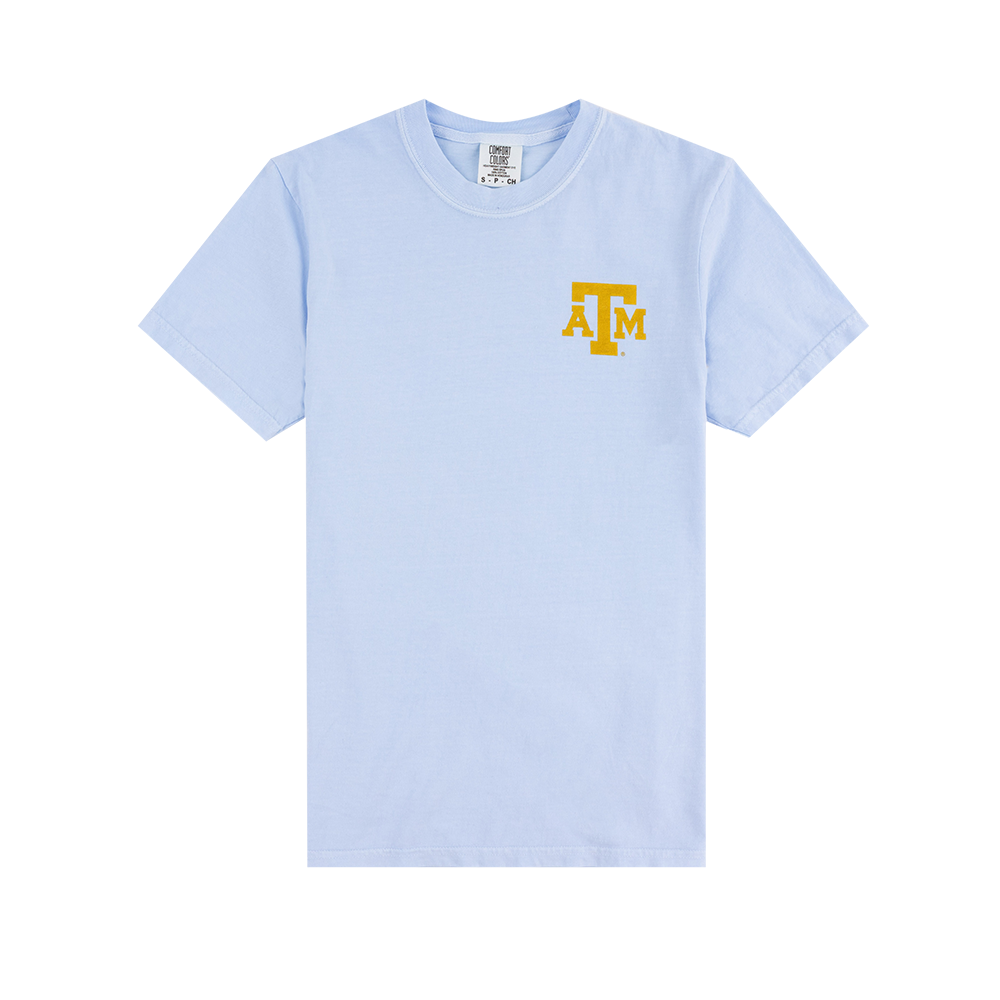 Kyle Field Light Blue and Gold T-Shirt