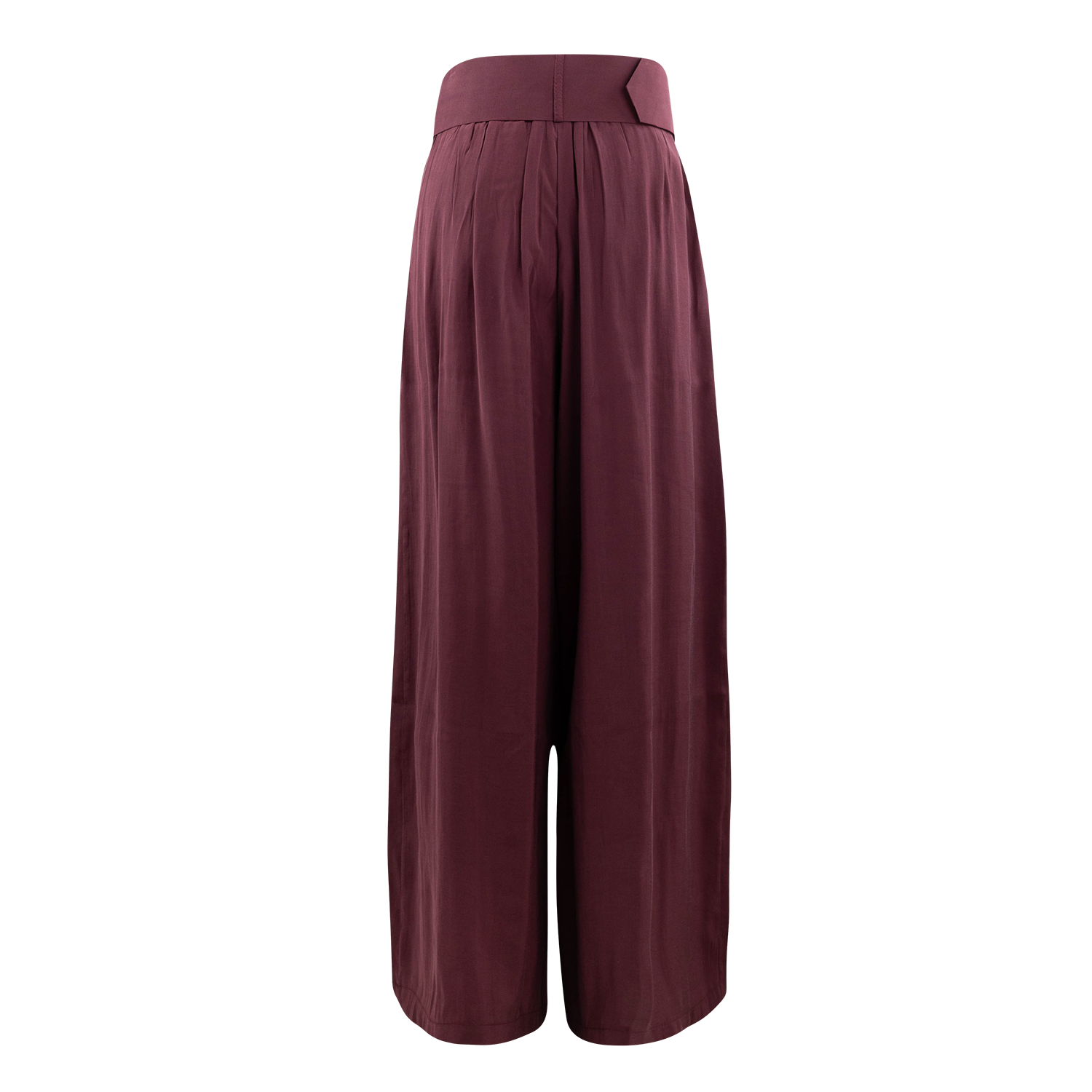 Collegiate Outfitters Italian Wide Leg Belted Pants - Maroon
