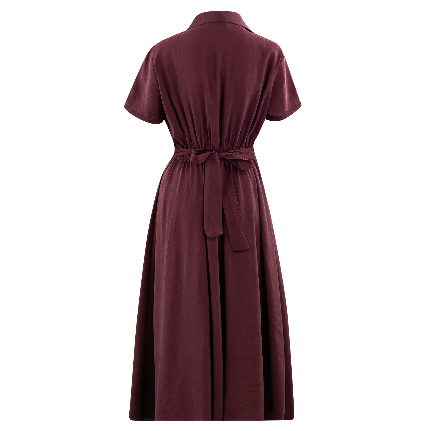 Collegiate Outfitters Collared Wrap Maxi Dress - Maroon