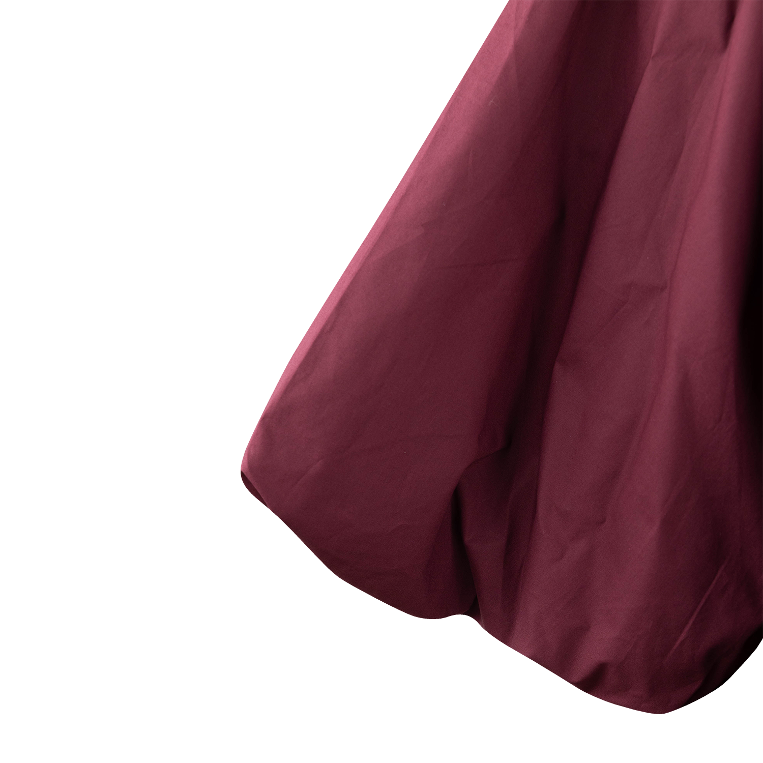 Collegiate Outfitters Puff Sleeve Italian V-Neck Dress - Maroon