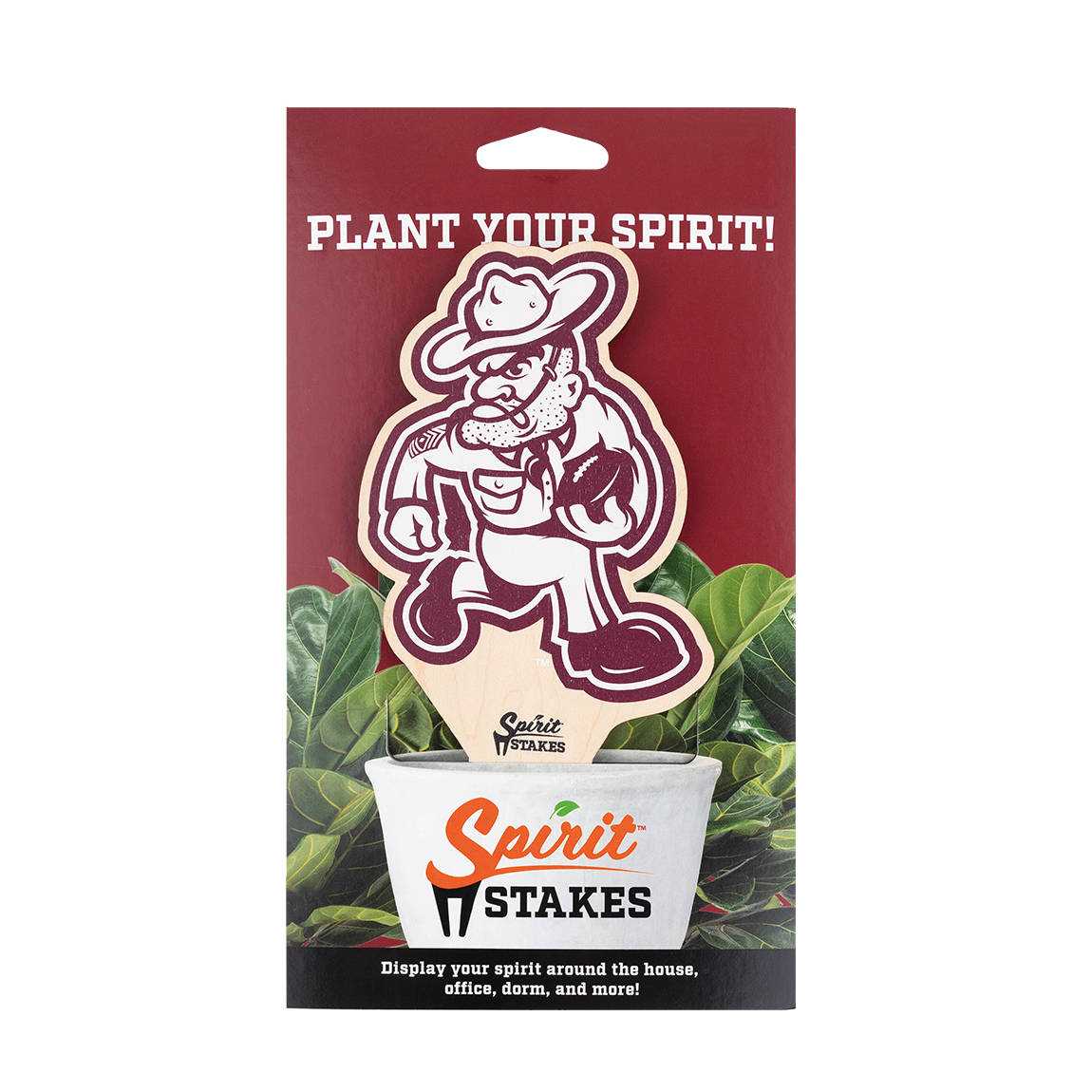 Texas A&M Sarge Football Medium Plant Stake